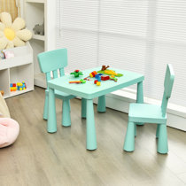 Kids plastic table and chair outlet set